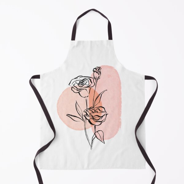 Item preview, Minimalist Rose - Botanical Drawing with Pink Shapes designed and sold by rachelhirst.