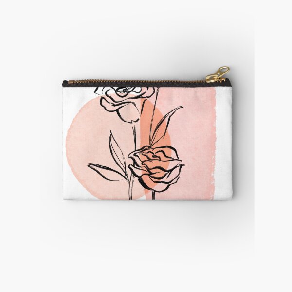 Item preview, Minimalist Rose - Botanical Drawing with Pink Shapes designed and sold by rachelhirst.