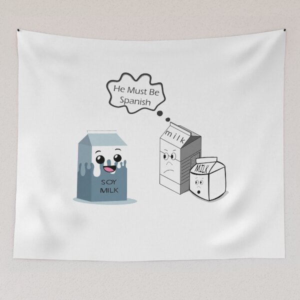 Item preview, He Must Be Spanish Funny Soy Milk Joke  designed and sold by LilaDiams.