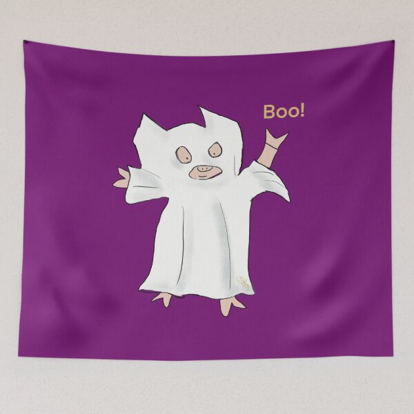 Item preview, Halloween Ghost burgundy. Cute pig in fancy dress, Halloween designed and sold by PiggingJapan.
