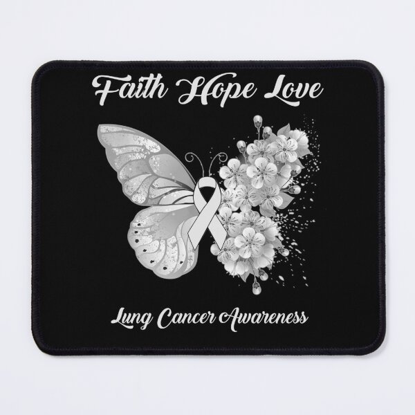 Item preview, Faith Hope Love Lung Cancer Awareness Butterfly Ribbon Gifts designed and sold by Adropine.