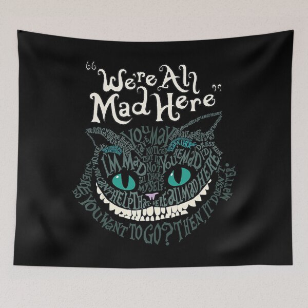 Item preview, Cheshire Alice Cat We're All Mad Here Wonderland designed and sold by cheerymid-cours.