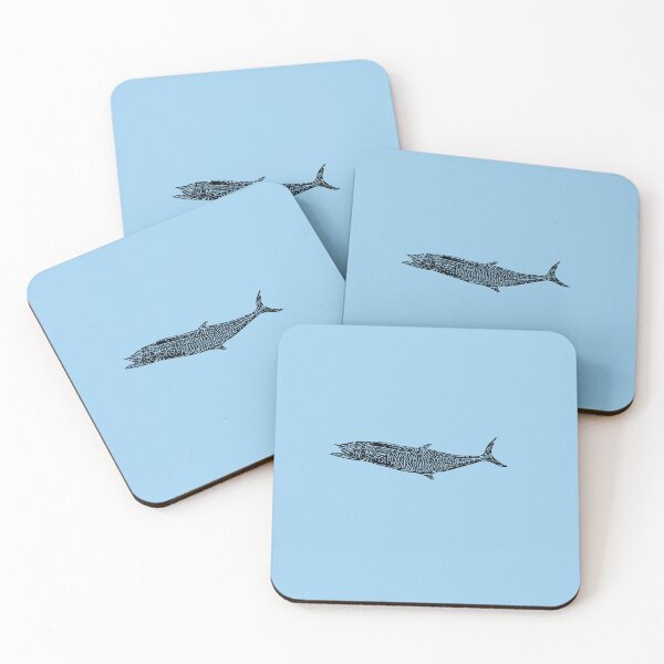 Item preview, A King Mackerel Kingfish Black Design Painting Print designed and sold by designsasstultd.
