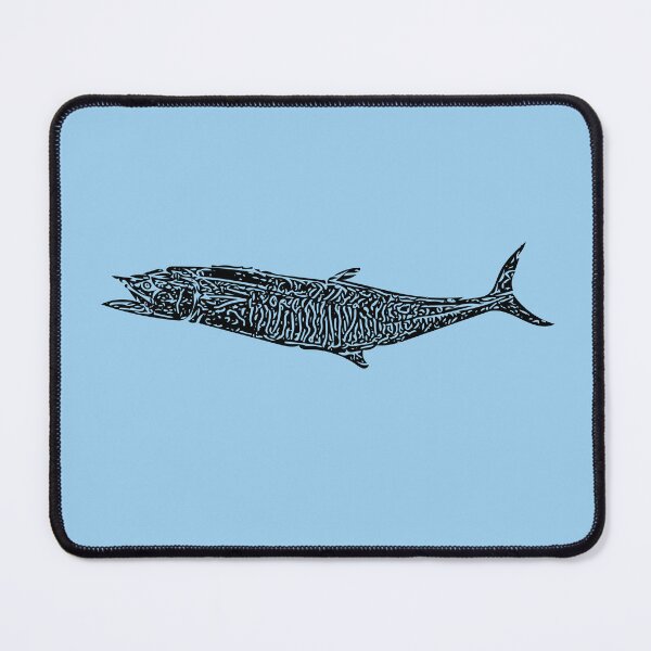 Item preview, A King Mackerel Kingfish Black Design Painting Print designed and sold by designsasstultd.