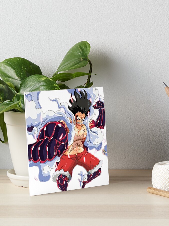 Straw Hat Luffy Gear 4 snake-man Wall Art, Black Anime Art Prints