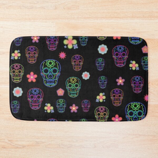 Item preview, Neon Sugar Skulls and Flowers designed and sold by Vanessa Hogle.