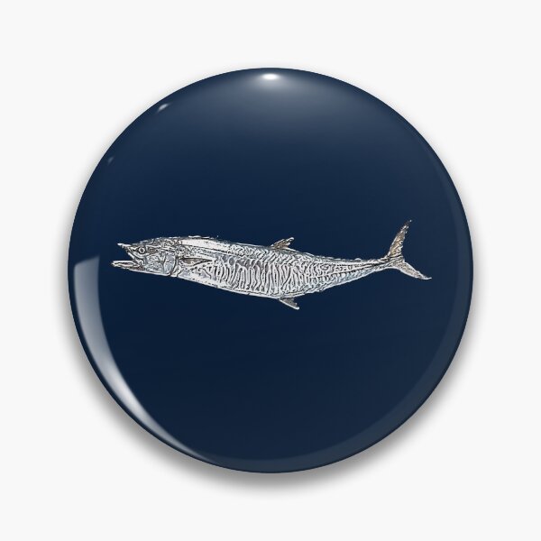 Item preview, A King Mackerel Kingfish White Alternate Design Painting Print designed and sold by designsasstultd.
