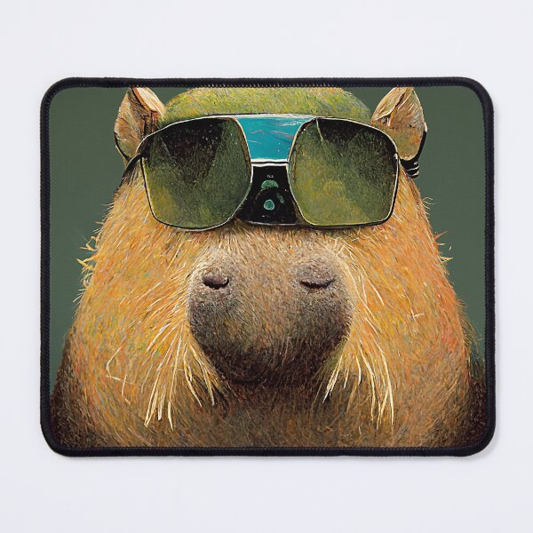 Item preview, Capybara with a sunglasses designed and sold by AICustomArt ⭐⭐⭐⭐⭐.