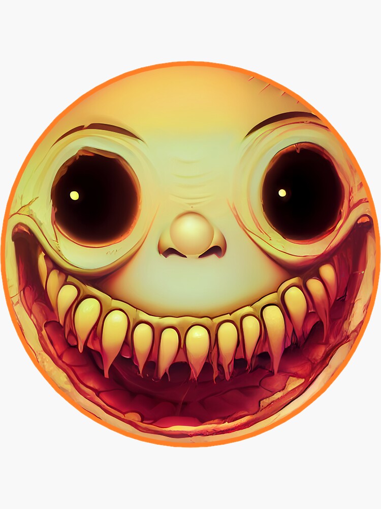 Weird Creepy Smiley Face Version 2 Sticker For Sale By Smileydan