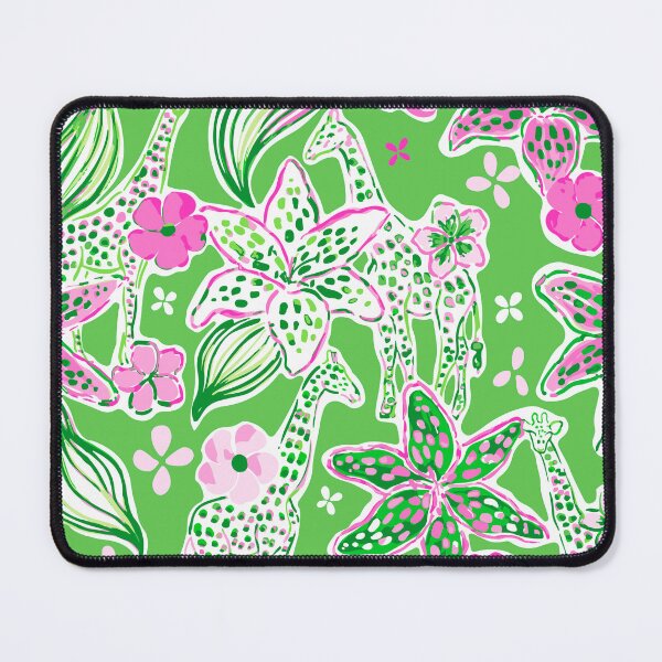 Item preview, Preppy Pink Lime Green Giraffe Pattern designed and sold by emrdesigns.