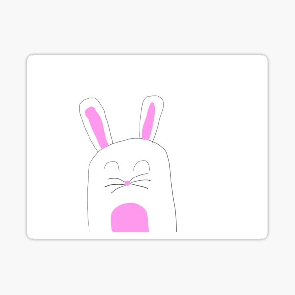 Bunny Sticker For Sale By Katerynascorner Redbubble 