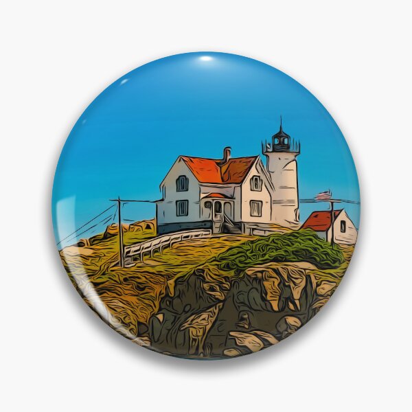 Item preview, Nubble Lighthouse Maine Nautical Print designed and sold by LifeLikeDesigns.