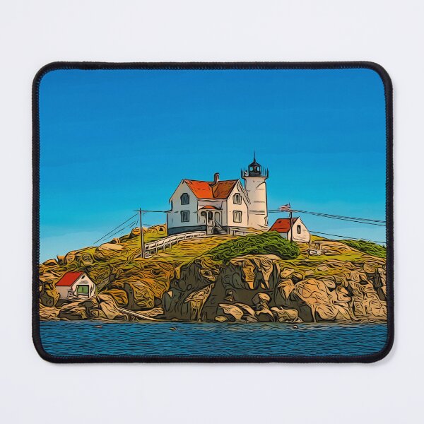 Item preview, Nubble Lighthouse Maine Nautical Print designed and sold by LifeLikeDesigns.