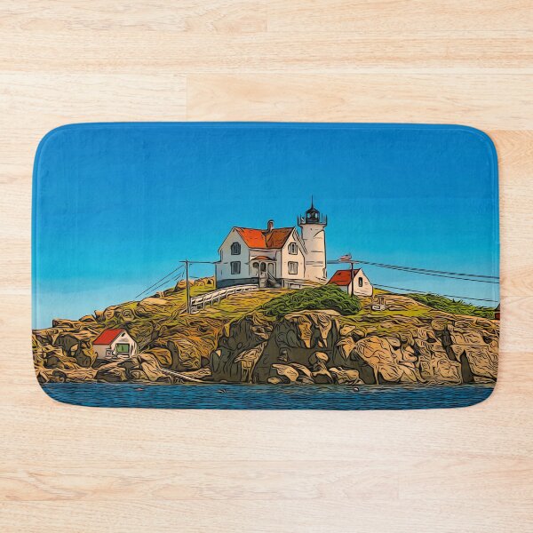 Item preview, Nubble Lighthouse Maine Nautical Print designed and sold by LifeLikeDesigns.