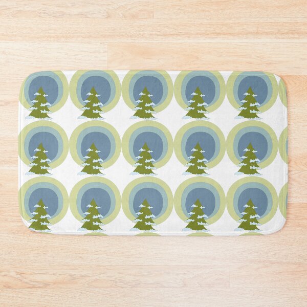Item preview, Winter sundog sky circle halos with snowy evergreen designed and sold by AngelDawnDesign.