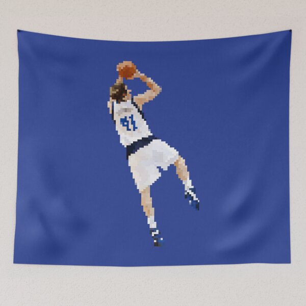 Item preview, Dirk Nowitzki Fadeaway (Pixel Art) designed and sold by RatTrapTees.
