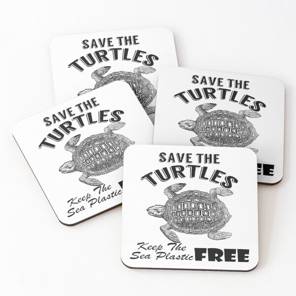 Item preview,  Save the turtles keep the sea plastic free shirts, Save the turtles keep the sea plastic free masks, Save the turtles keep the sea plastic free stickers  designed and sold by Poussyarts.
