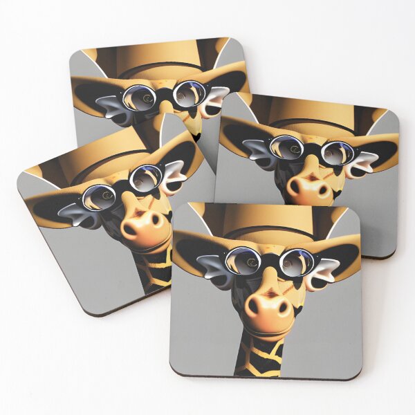 Artikelvorschau, Lustige Giraffe, die einen Zylinder und eine Brille trägt entworfen und verkauft von the-surrealist.