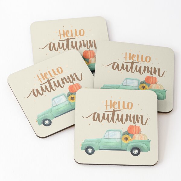 Aperçu de l'œuvre Bonjour camionnette d'automne créée et vendue par greenoriginals.