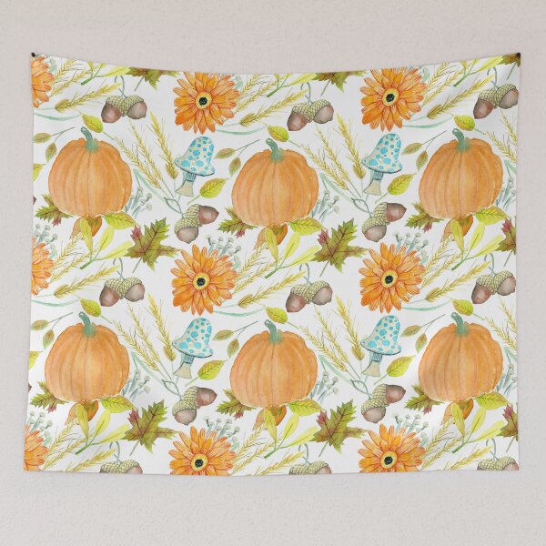 Item preview, Cosecha de Otoño Calabazas y Champiñones designed and sold by Christina Wedberg.