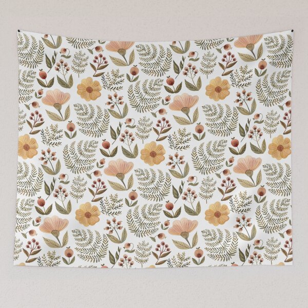 Item preview, Retro Vintage Floral Leaves designed and sold by Fairies Flower  Garden.