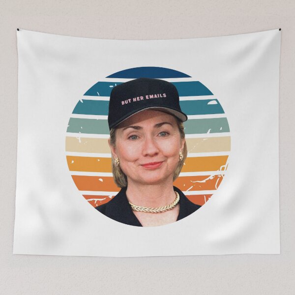 Item preview, Hillary wearing But Her Emails hat designed and sold by MadamBullmoose.