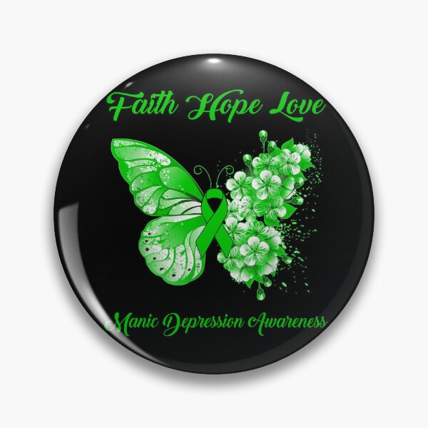 Item preview, Faith Hope Love Manic Depression Awareness Butterfly Ribbon Gifts designed and sold by Adropine.