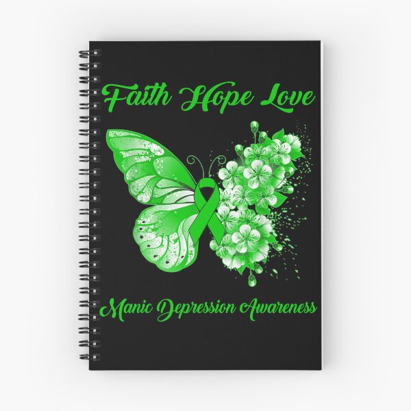 Item preview, Faith Hope Love Manic Depression Awareness Butterfly Ribbon Gifts designed and sold by Adropine.