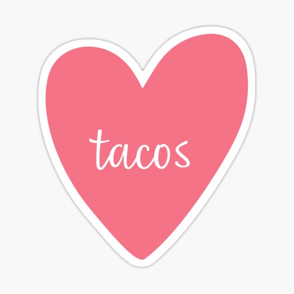 Item preview, I Love Tacos Pink Heart designed and sold by appareltolove.