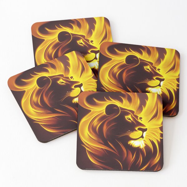 Item preview, Flaming Lion Print designed and sold by ThePurpleMelon.