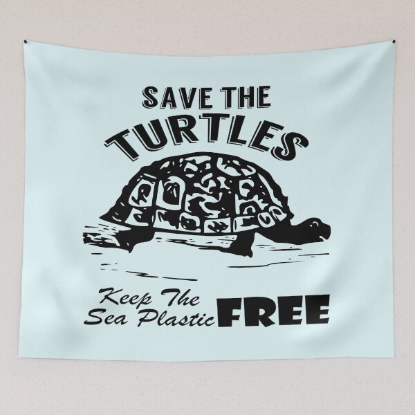 Item preview, Save the turtles keep the sea plastic free shirts, Save the turtles keep the sea plastic free masks, Save the turtles keep the sea plastic free stickers  designed and sold by Poussyarts.