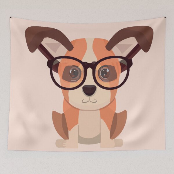 Item preview, Cute Dog | Puppy | Glasses | Dog wearing glasses | Adorable | Cute | Back to school | Pet | Dog Mom designed and sold by Envisionaries1.