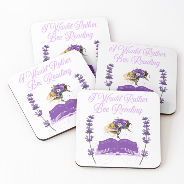 Item preview, I Would Rather Bee Reading With Cute Bumble Bee and Flowers Reading A Book designed and sold by GarnersDesigns.