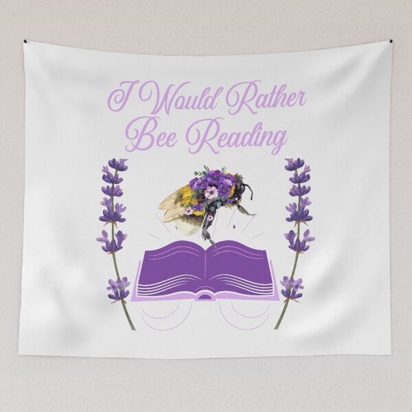 Item preview, I Would Rather Bee Reading With Cute Bumble Bee and Flowers Reading A Book designed and sold by GarnersDesigns.