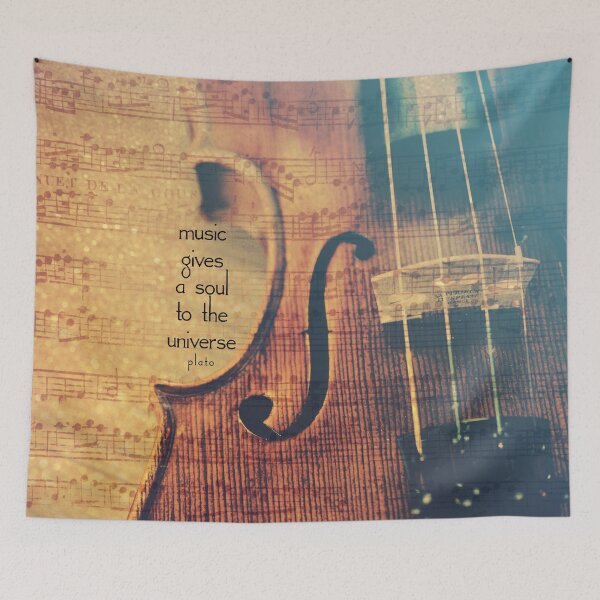 Item preview, "Music gives a soul to the universe." | Warm Tones Fiddle designed and sold by thaneydesign.