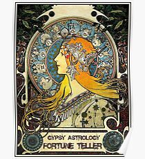 GYPSY ASTROLOGY; Vintage Wahrsagerin-Print Poster