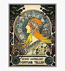 Lámina fotográfica ASTROLOGÍA GYPSY; Vintage Fortune Teller Print