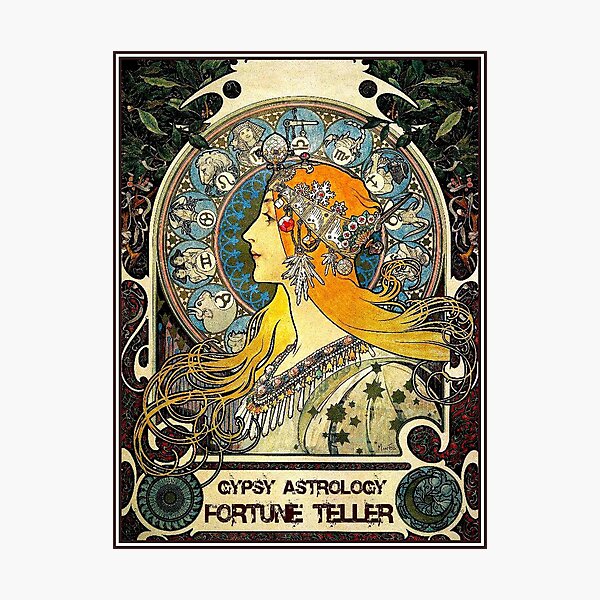 GYPSY ASTROLOGY;Vintage Fortune Teller Print Photographic Print