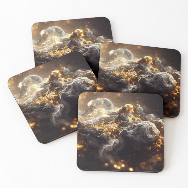 Item preview, Fantastic Nebula Abstract 5 - Gold and Black designed and sold by lematworks.