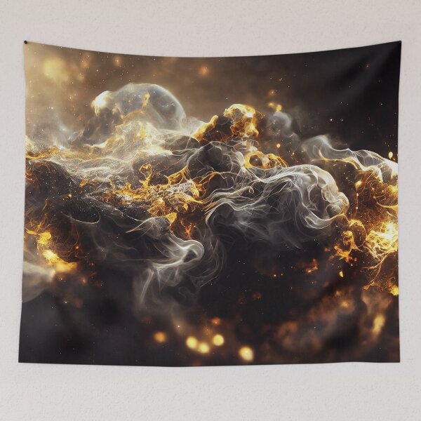 Item preview, Fantastic Nebula Abstract 5 - Gold and Black designed and sold by lematworks.