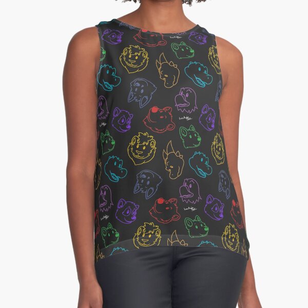 Zoo pattern Sleeveless Top