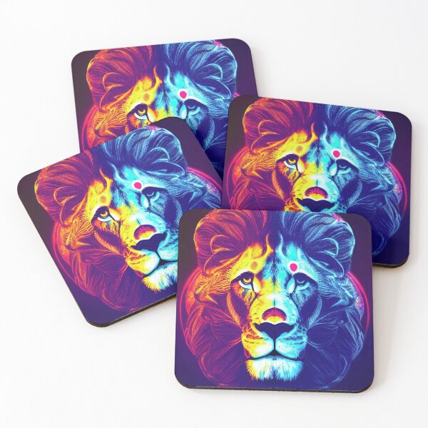 Item preview, Psychedelic Lion Print designed and sold by ThePurpleMelon.