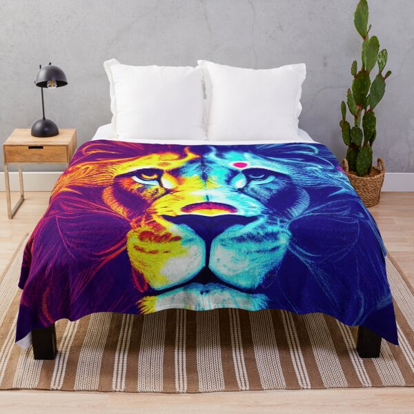 Item preview, Psychedelic Lion Print designed and sold by ThePurpleMelon.
