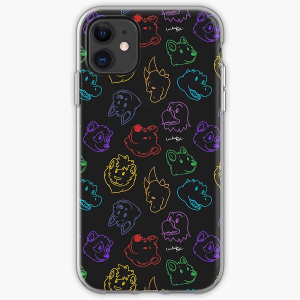Zoo pattern iPhone Soft Case