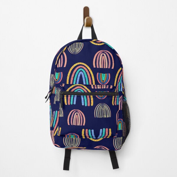 Item preview, Rainbows on a navy blue background designed and sold by sandpaperdaisy.