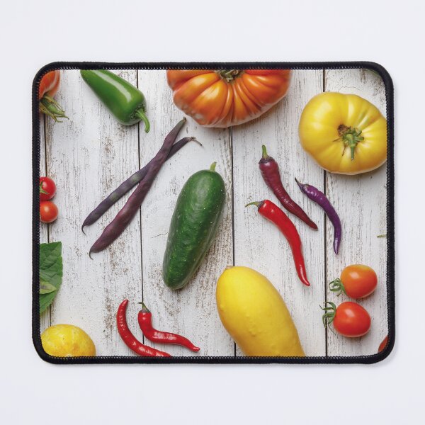Item preview, Fresh Vegetable Harvest on a Wooden Table designed and sold by Leslie Banks.