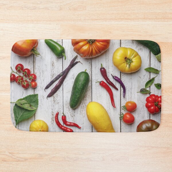 Item preview, Fresh Vegetable Harvest on a Wooden Table designed and sold by Leslie Banks.