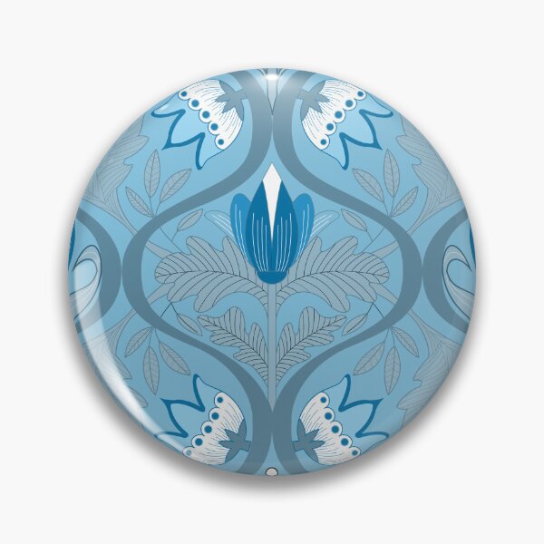 Item preview, Victorian Era Florals No.6 [Denim and Teal] CP22082f designed and sold by Carina Parry Studios.