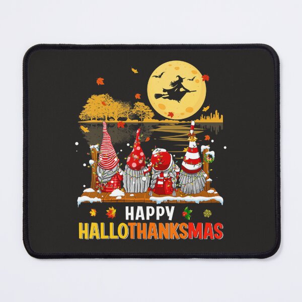 Item preview, Halloween Gnomes Happy HalloThanksMas Thanksgiving Christmas designed and sold by wiltzmabertchs.