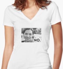 Rosa Parks: No. Women's Fitted V-Neck T-Shirt